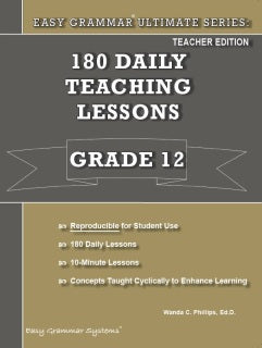 Easy Grammar Ultimate Series: Grade 12 Teacher Edition