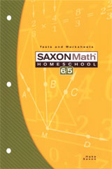 Saxon Math 6/5 Homeschool (3rd Edition): Testing Book [DAMAGED COVER]