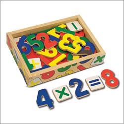 Magnetic Wooden Numbers [DAMAGED CASE]