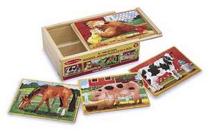 Farm Animals Puzzles in a Box