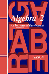 Saxon Algebra 2 (3rd Edition): Solutions Manual