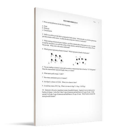 Exploring Creation with Physical Science (3rd Edition): Test Pages