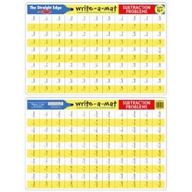 Subtraction Problems Write-A-Mat