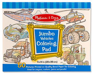 Jumbo Vehicles Coloring Pad