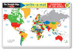 World Map Write-A-Mat
