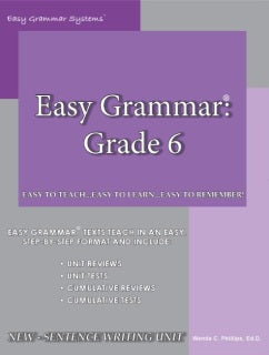 Easy Grammar: Grade 6 Teacher Edition